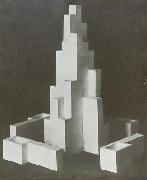 Theo van Doesburg Design monument Leeuwarden oil on canvas